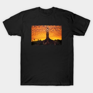 BUDDHA TREE ORANGE SUNSET T-Shirt